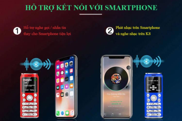 Satrend K8 hỗ trợ kết nối Smartphone