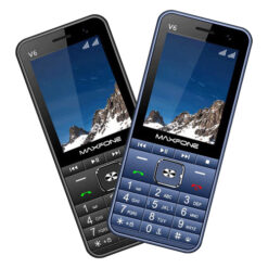 Maxfone V6 màu đen và xanh dương