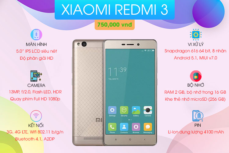 Thông số cấu hình Redmi 3