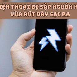 điện thoại bị sập nguồn khi vừa rút dây sạc ra